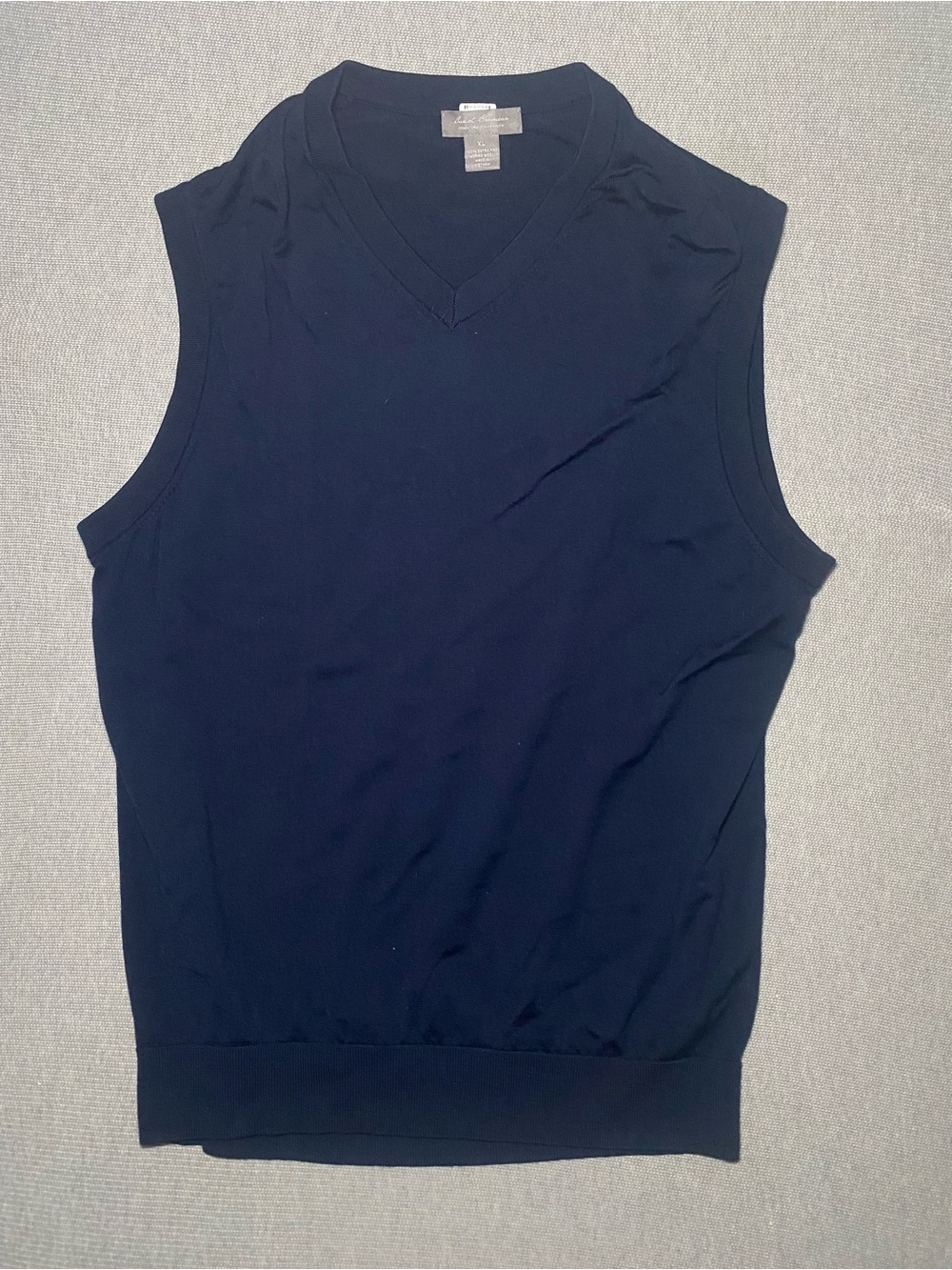 Daniel Cremieux Signature Collection Mens XL Blue Extra Fine Merino Wool Vest